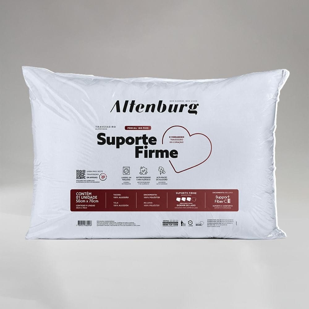 Travesseiro Altenburg Suporte Firme 50cm x 70cm