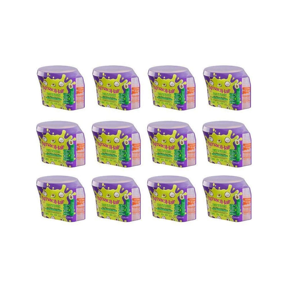 Creme Relaxante Amacihair 200G Liso - Kit Com 12Un