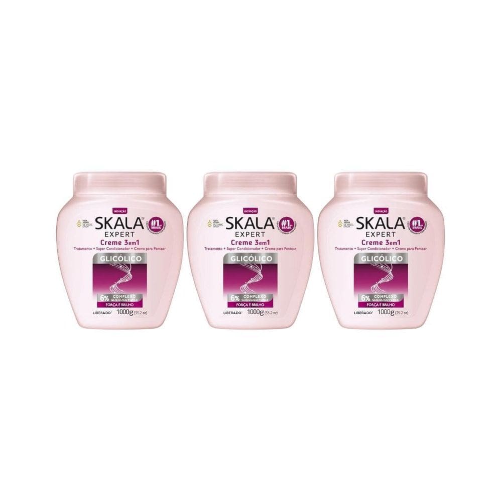 Creme Skala 1Kg Glicólico-Kit C/3Un