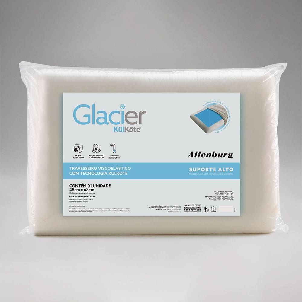 Travesseiro Altenburg Glacier Alto 48cm X 68cm
