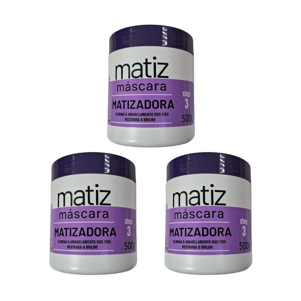 Mascara Maxihair 500G Matizadora - Kit Com 3Un