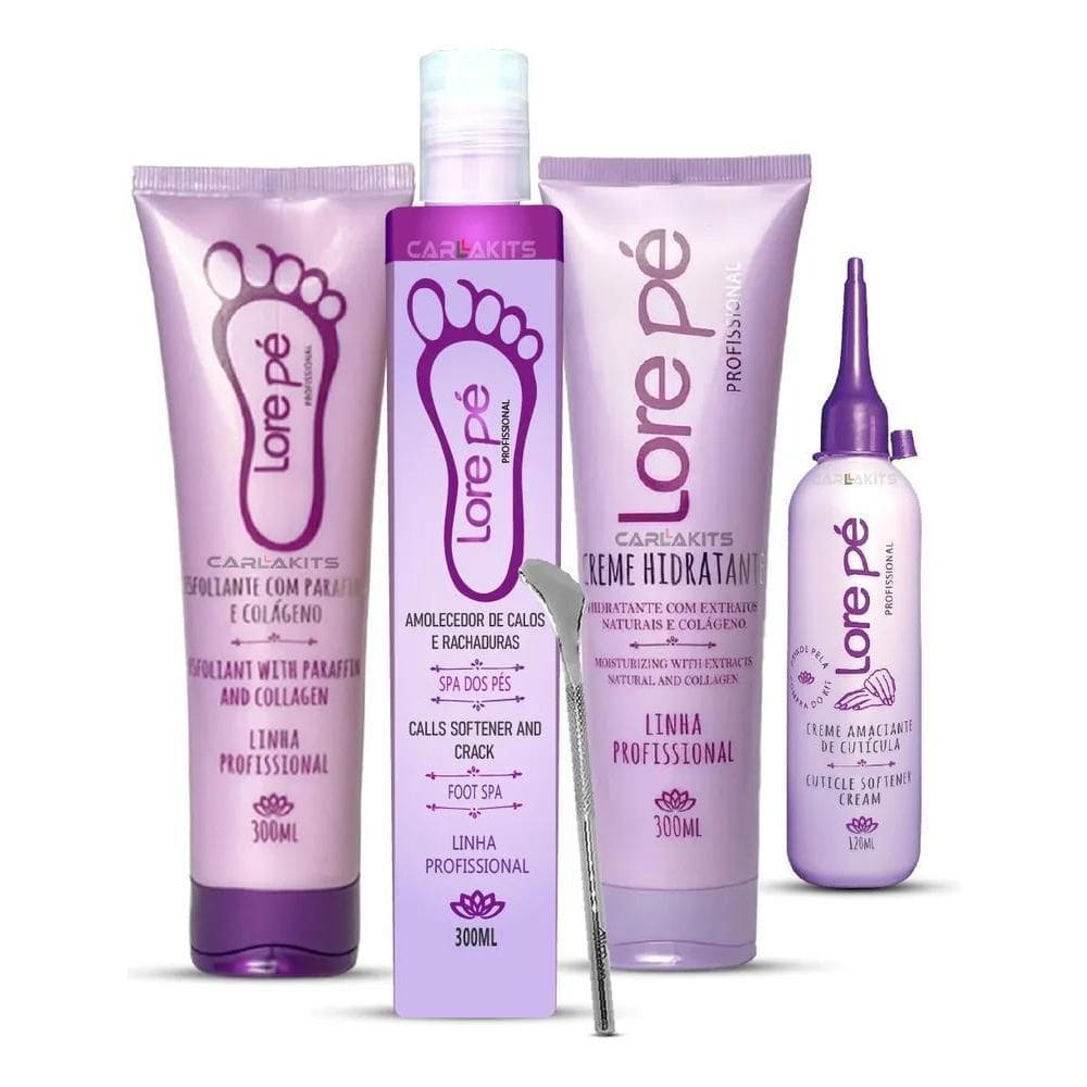 2X Lore Pé Amolecedor De Calos - Cutículas - Creme E Esfolia