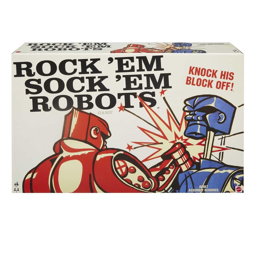 Jogo Mattel Retro Rockem Sockem Robots, novo em caixa