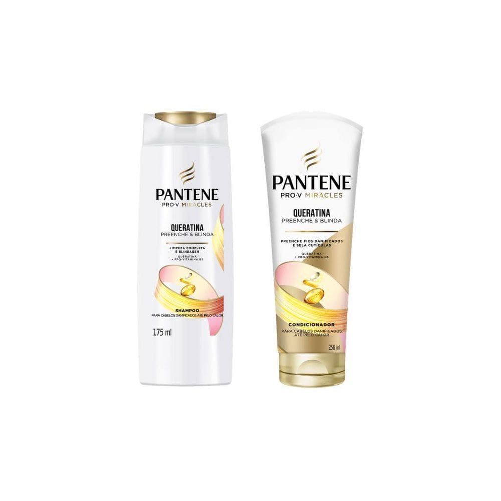Kit Pantene Queratina 1 Shamp 175Ml + 1 Condicionador 250Ml