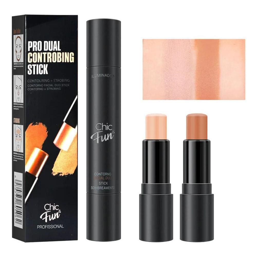 10X Bastão De Contorno E Iluminador 2 Em 1 Tom Da Maquiagem