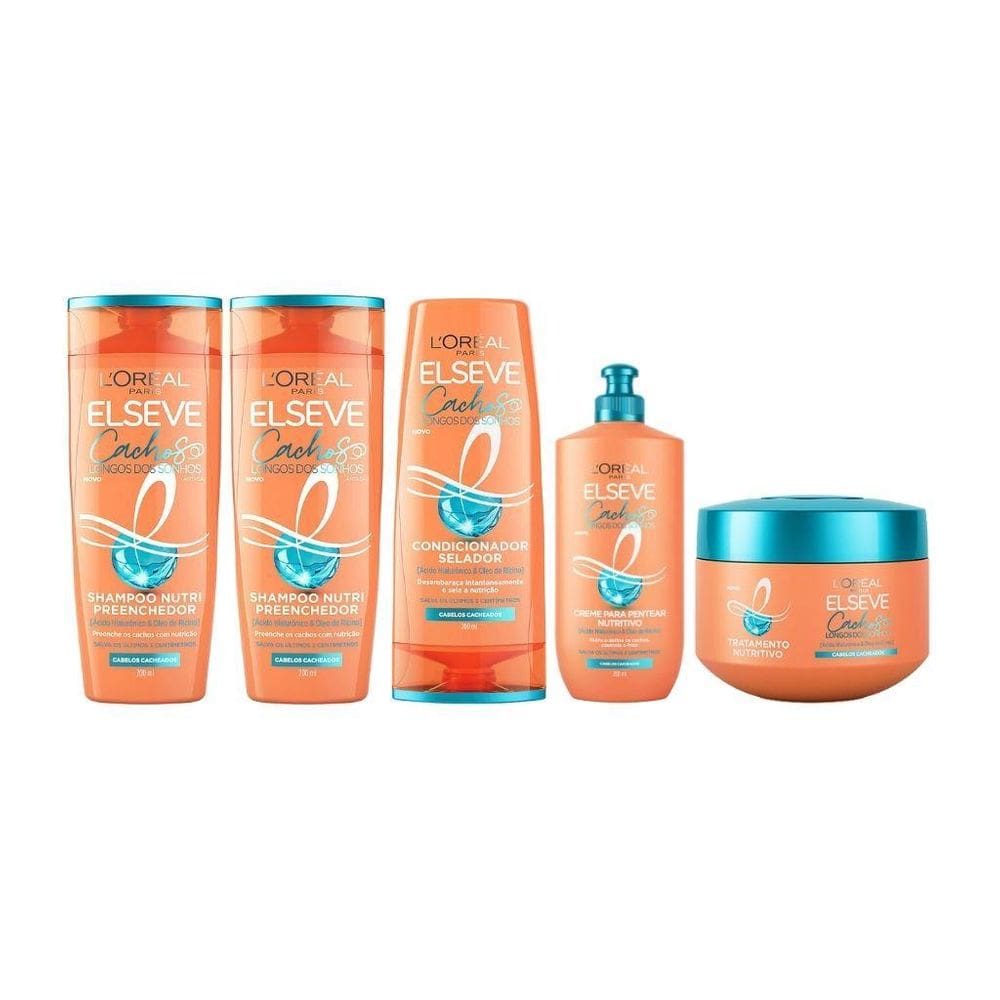 Kit Elseve Cachos Dos Sonhos 2 Sh 200Ml+Cond+Masc 300G+Creme