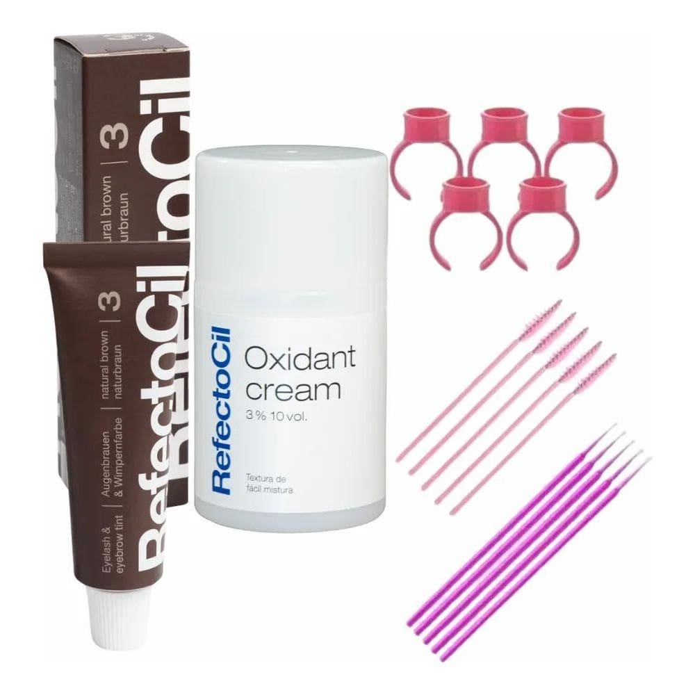 2X Tintura Refectocil Sobrancelha Cílios Barba + Oxidante Nº