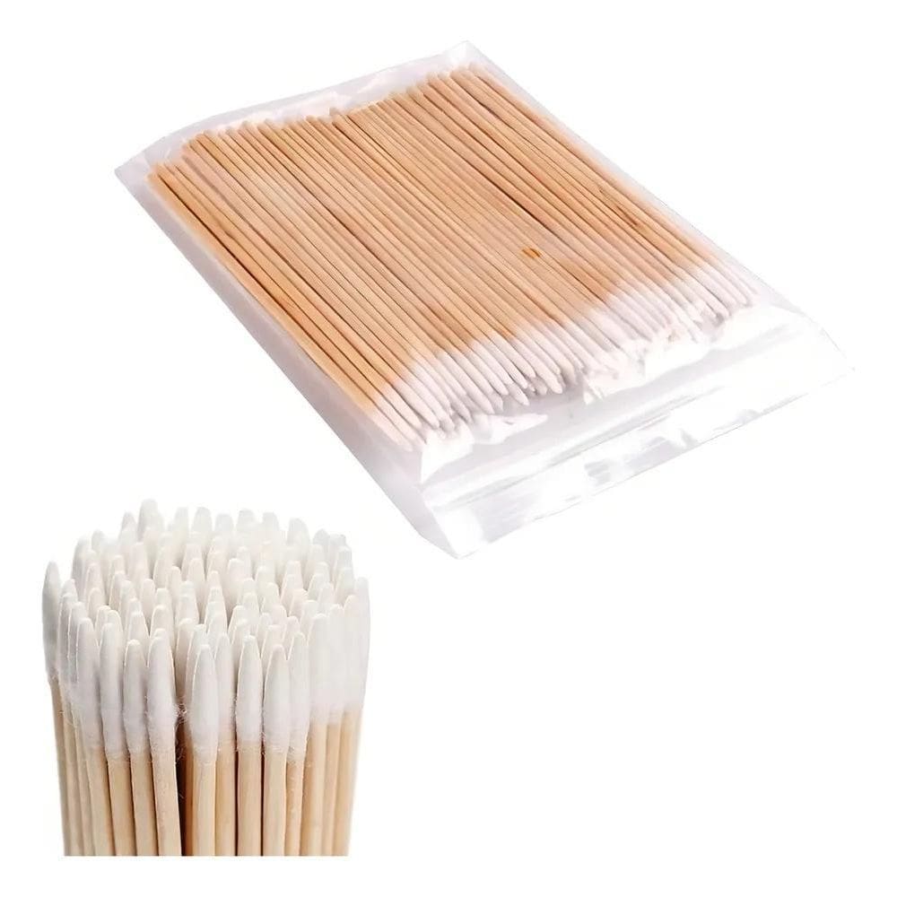 2X 1000 Palitos Algodão Limpeza Henna Micro Design Sobrancel