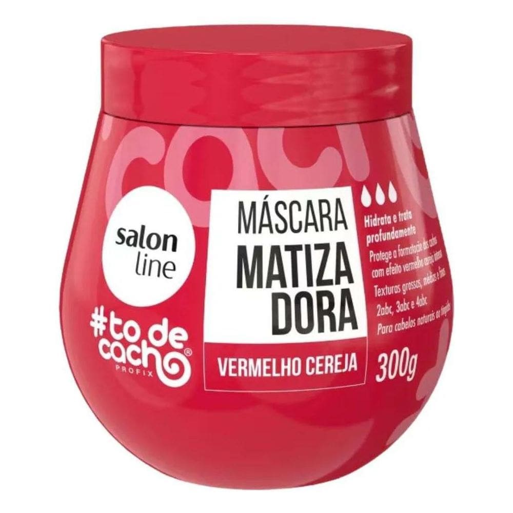 2X Máscara Matizadora Vermelho Cereja 300G Todecacho Salon L