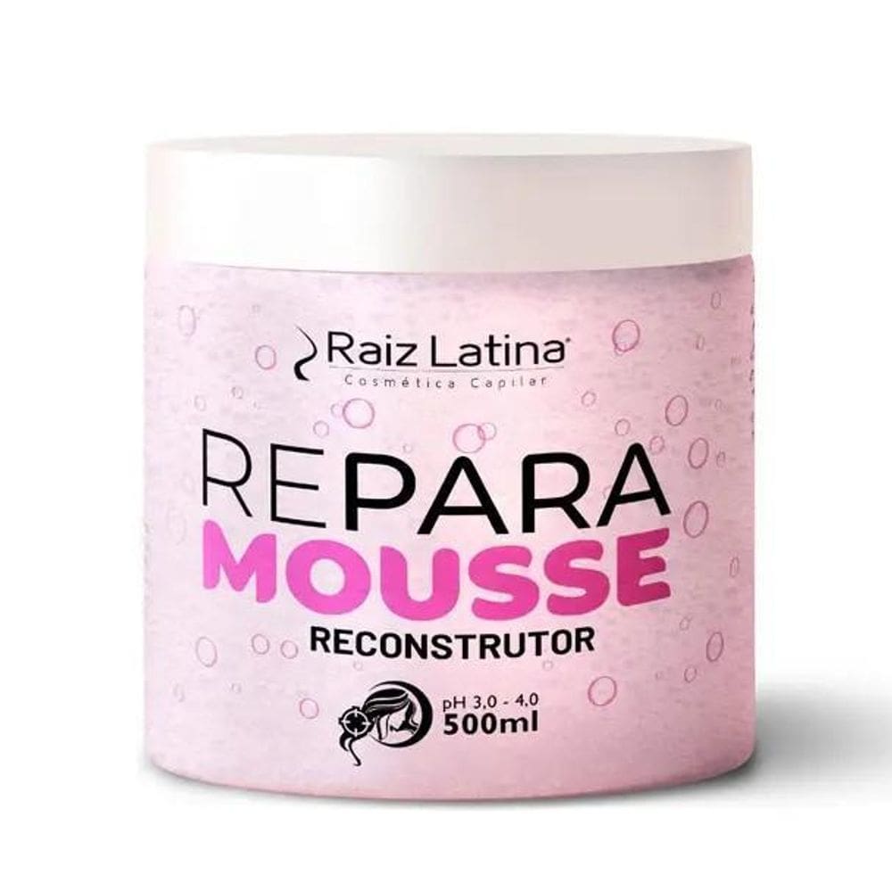 Raiz Latina Máscara Reconstrutora Repara Mousse 500Ml