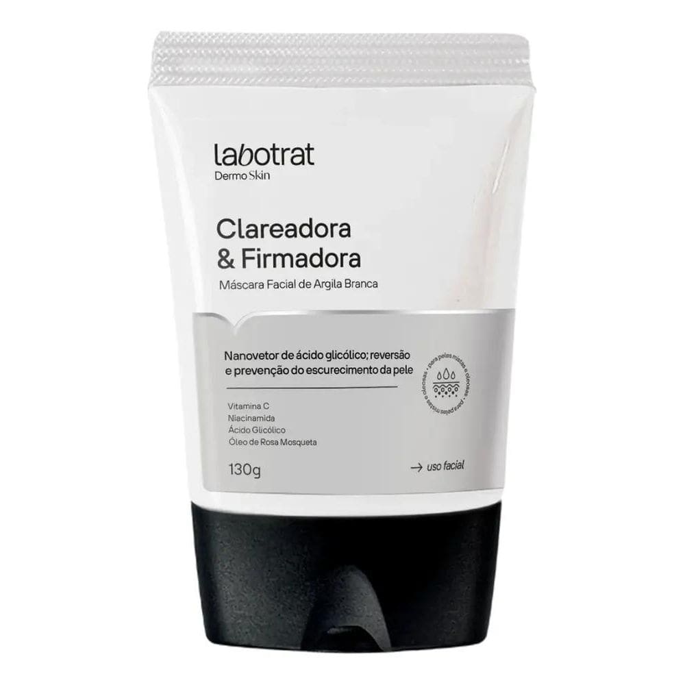 2X Máscara Argila Branca Clareadora Labotrat - 130G