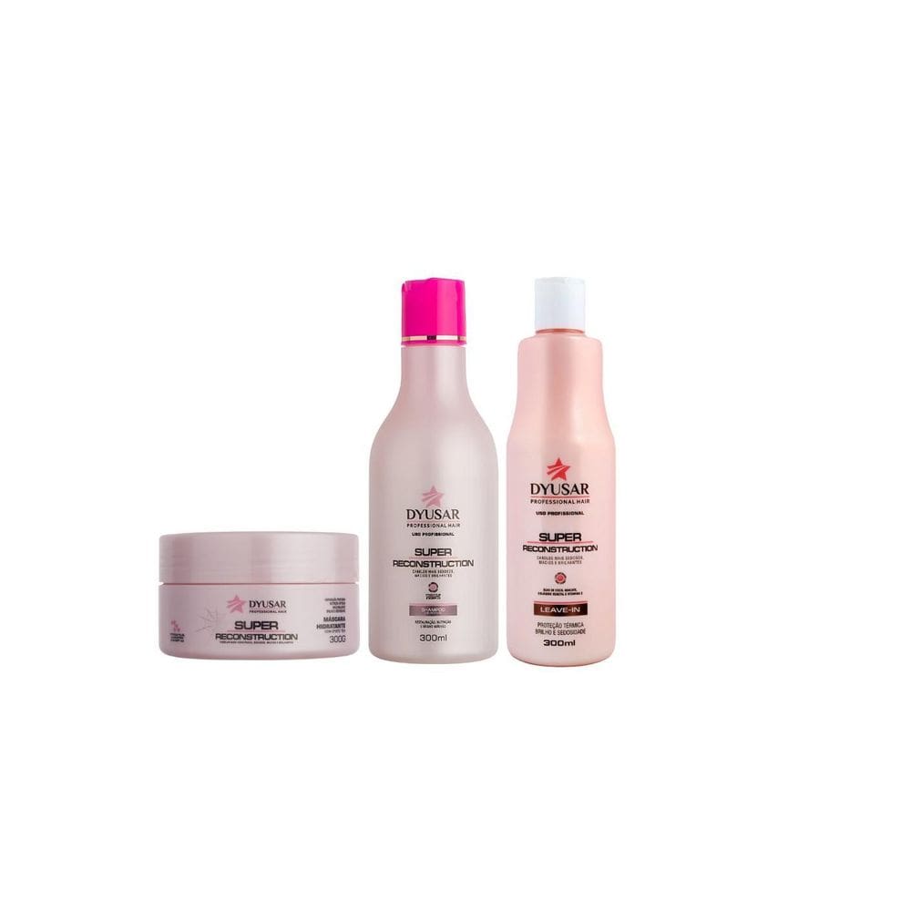 Kit De Reconstrução Super Com Leave In Dyusar Cosméticos