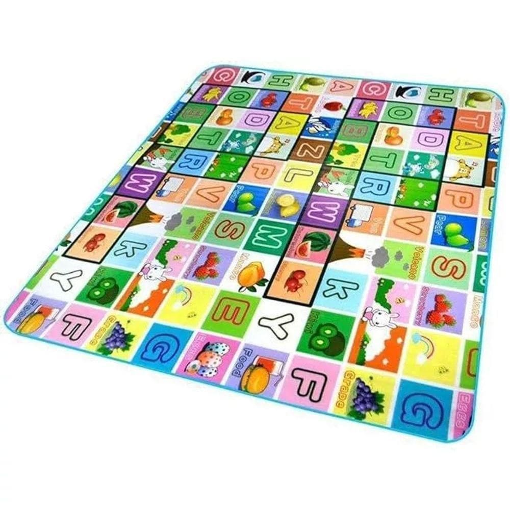 Tapete Infantil Dupla Face Atividades Bebê Grande 180x120 Cm