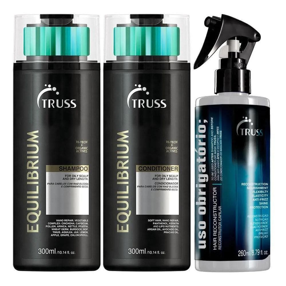 10X Kit Truss Equilibrium Shampoo300Ml+Condic300Ml+Uso Obri