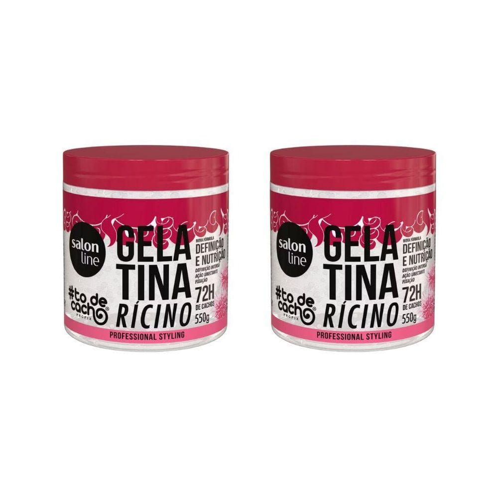 Gelatina Capilar Salon Line 550G Todecacho Ricino - 2Un
