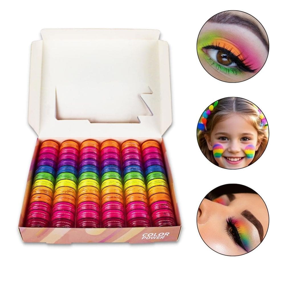 Kit 6 Torres 12 Sombras Pigmento Colorido Cores Vivas Fortes