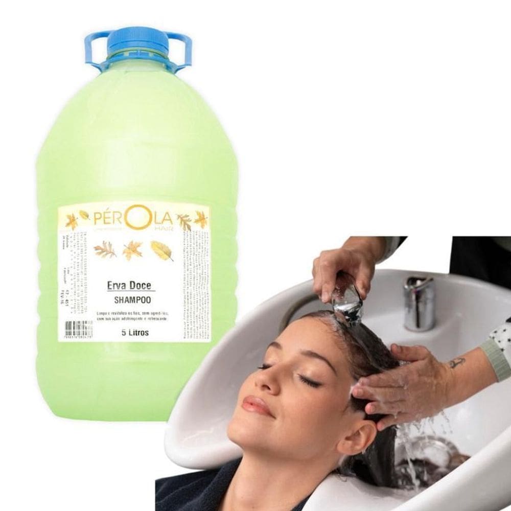 Shampoo 5 Litros Erva Doce Salão Cabelereira