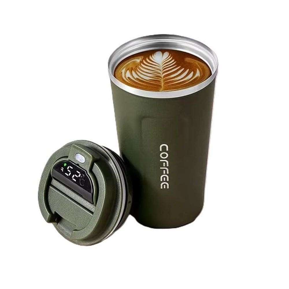 Caneca Copo Térmico 510Ml Inox Com Tampa Digital - Verde