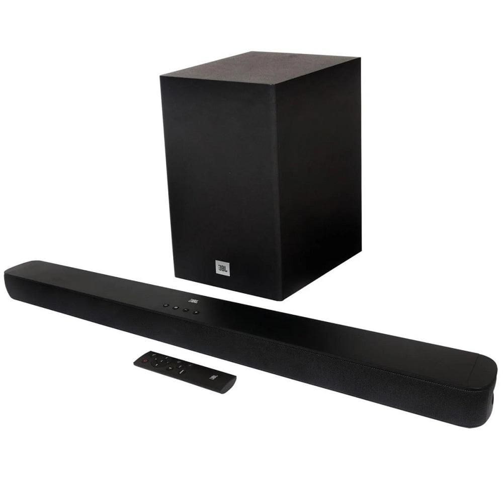 Caixa de Som 110W RMS Soundbar 2.1 Canais, Bluetooth, JBLSB180BLKBR, HARMAN JBL