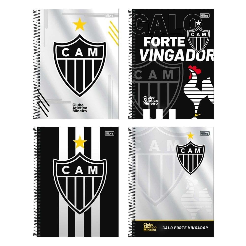 Cad.Espiral Univ.C.Dura 10M Tilibra Atletico Minei.4X160fls