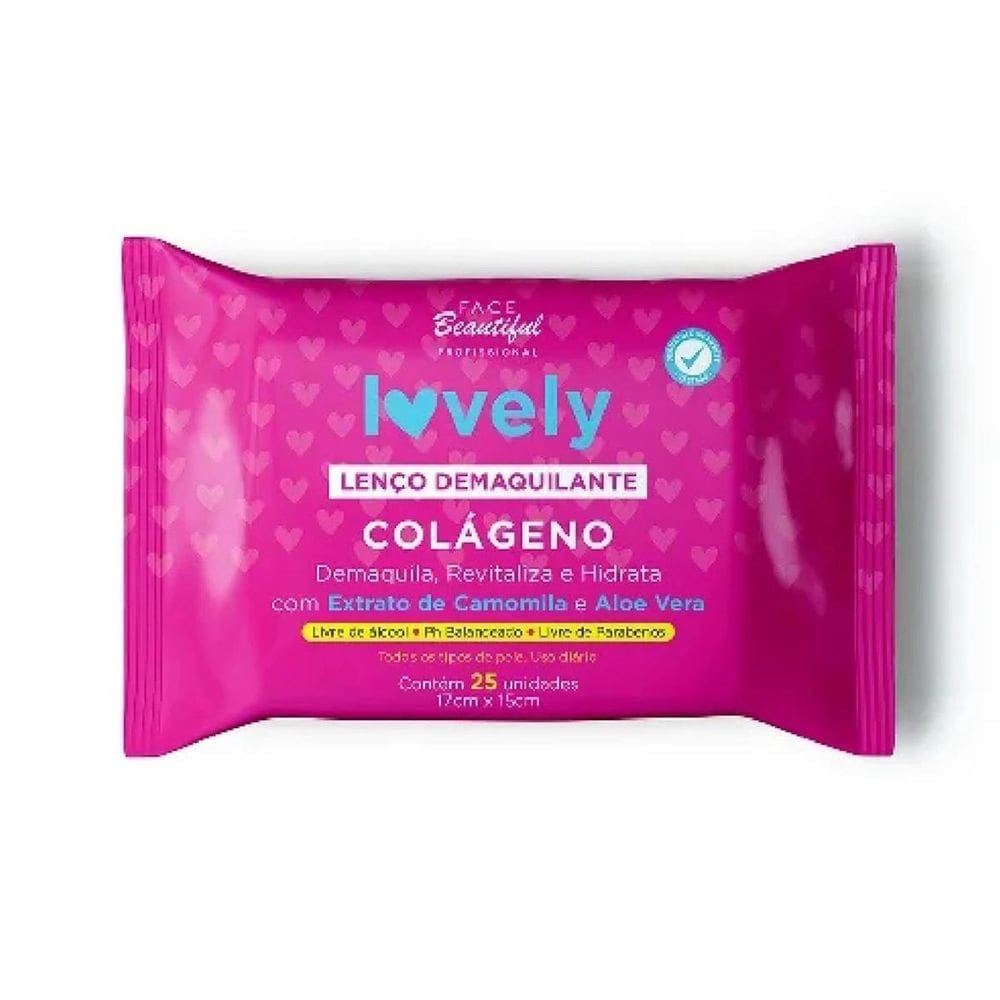 Lenço Demaquilante Com Colágeno - Lovely