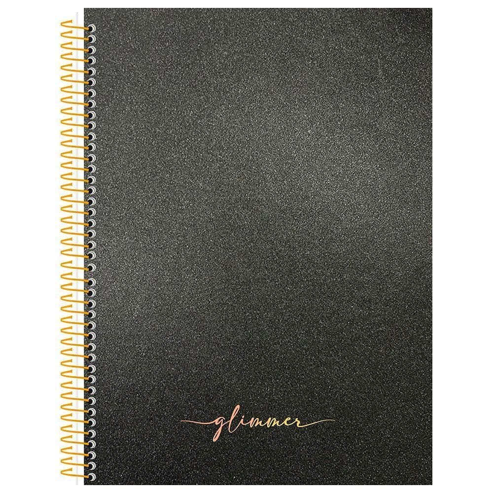 Caderno Colegial 10 Matérias 160Fl Glimmer Preto Animativa