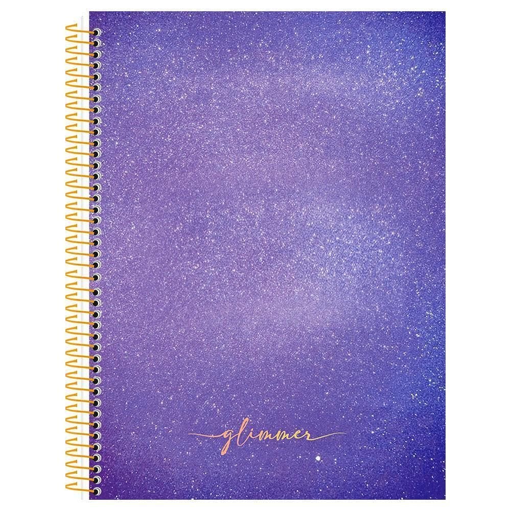 Caderno Colegial 10 Matérias 160Fl Glimmer Roxo Animativa