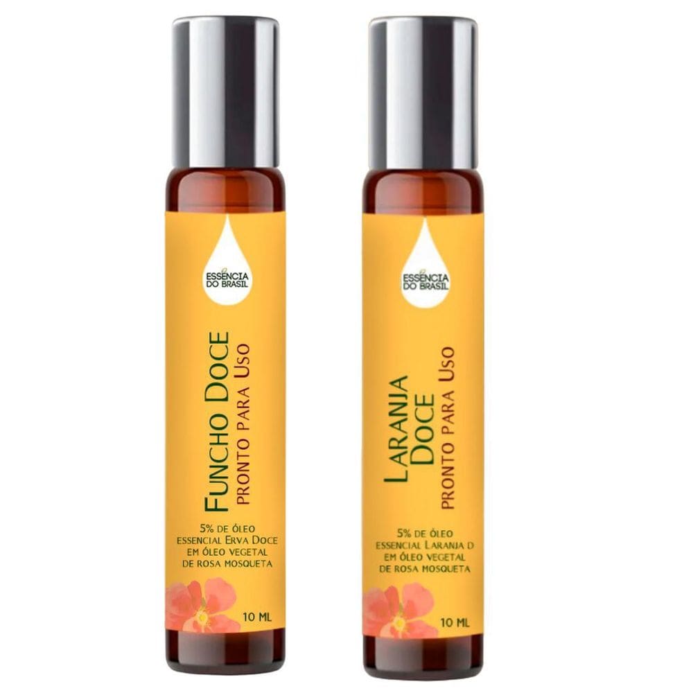 Óleos Essenciais Prontos Funcho Doce E Laranja Roll On 10Ml