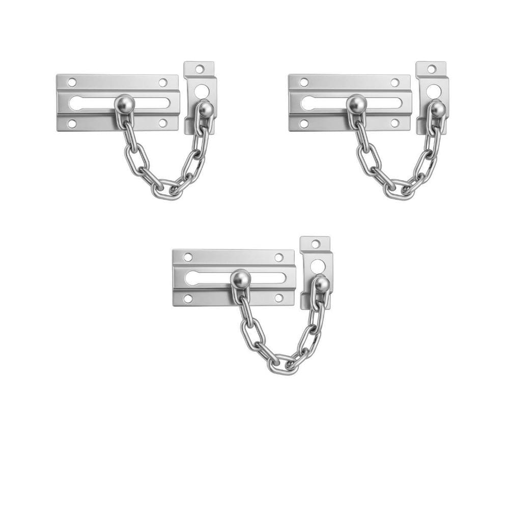 3 Fecho Trinco Segurança Pega Ladrão Com Corrente Para Porta