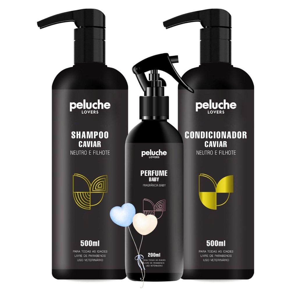 Shampoo Condicionador Caviar Hidratante + Perfume Baby Kit