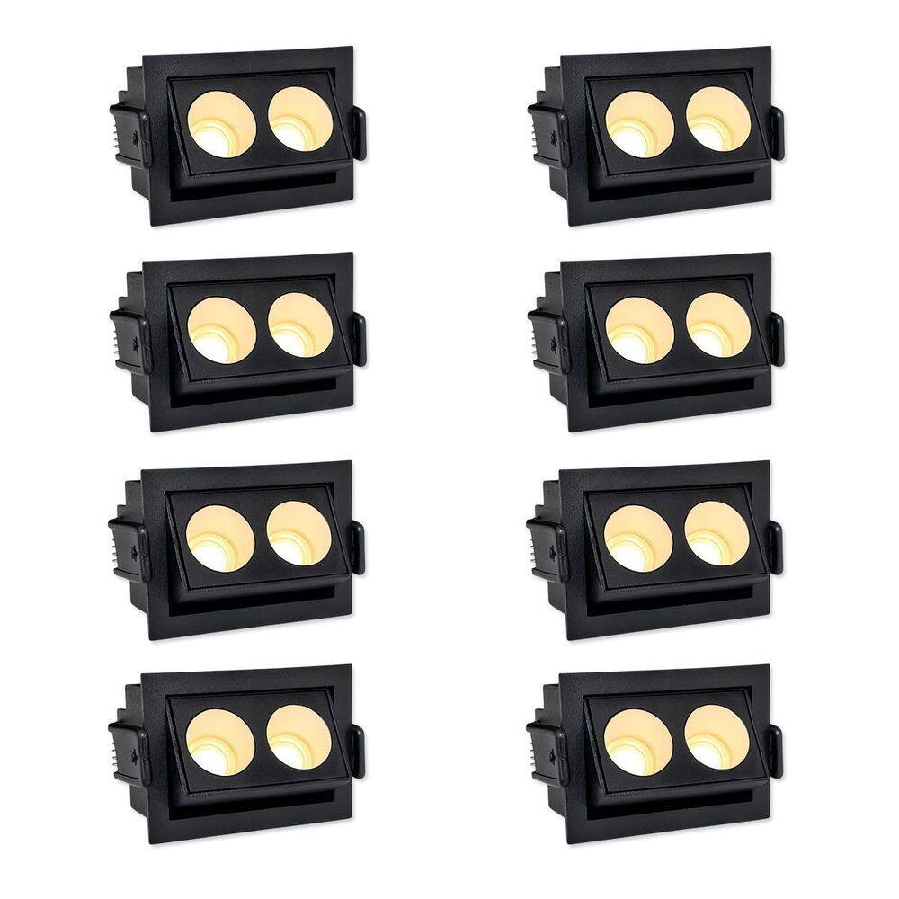 8 Spot Mini Downlight Duplo Led Embutir Direcionável Bet95