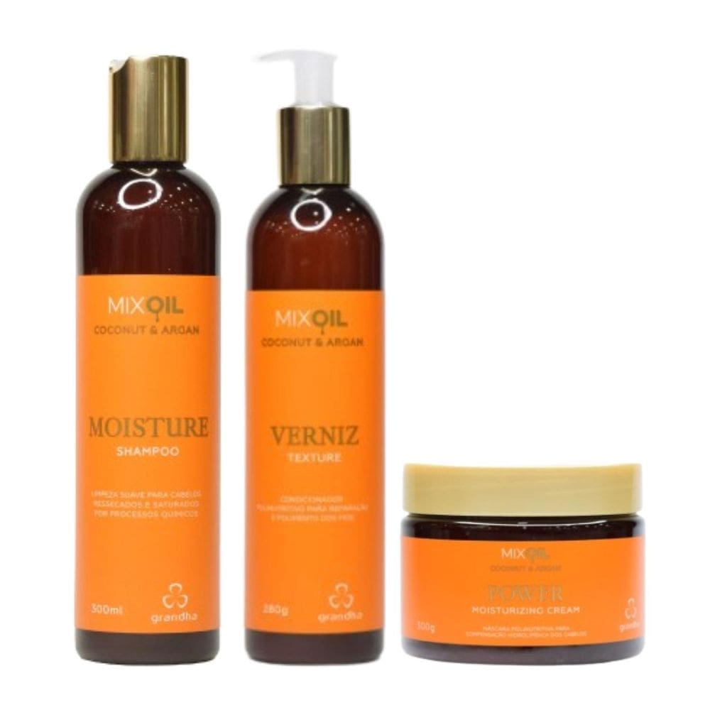 Shampoo E Condicionador + Máscara Mix Oil Pós Praia Piscina