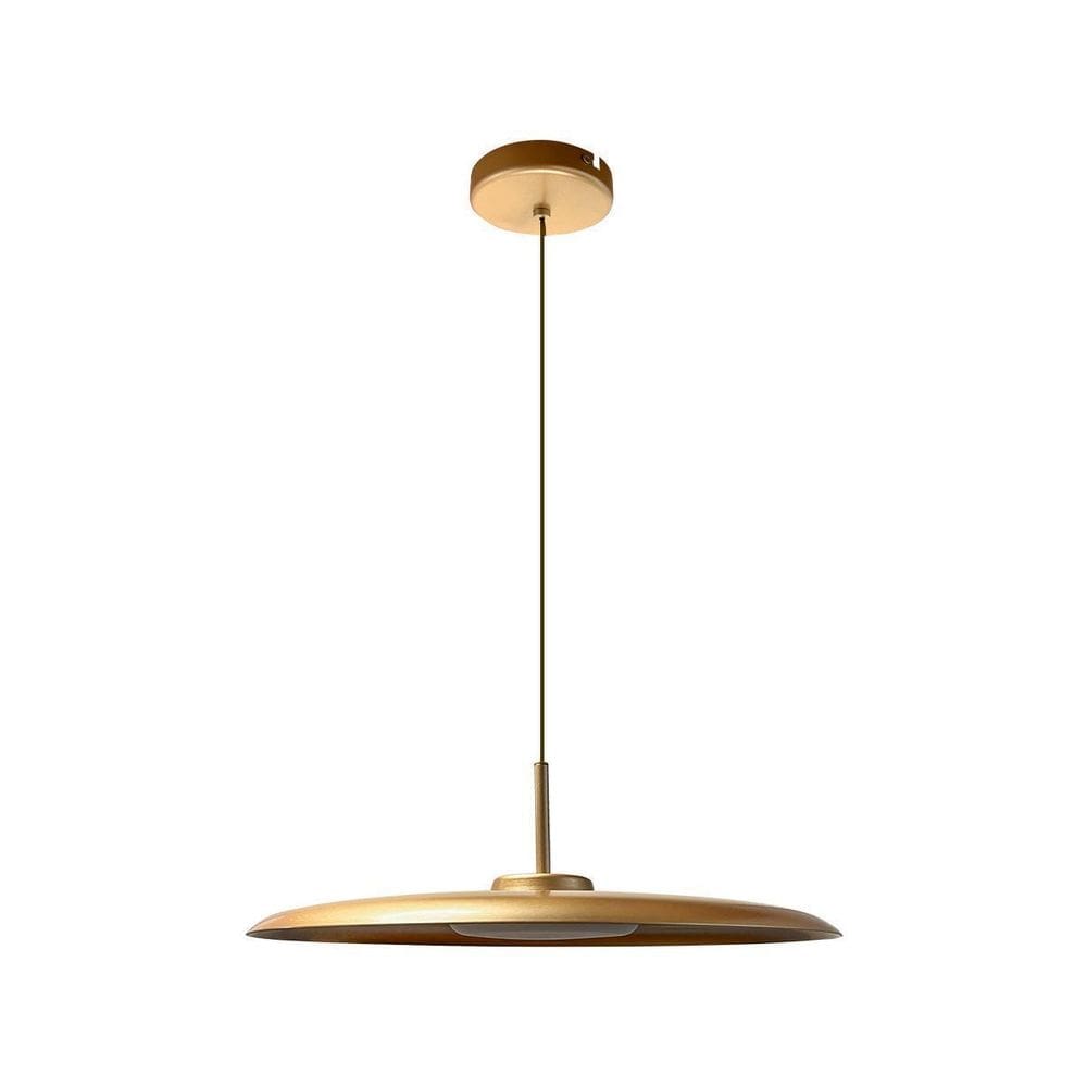 Pendente Teto Dot Slim Redondo Dourado Led 3000K 19W Bivolt