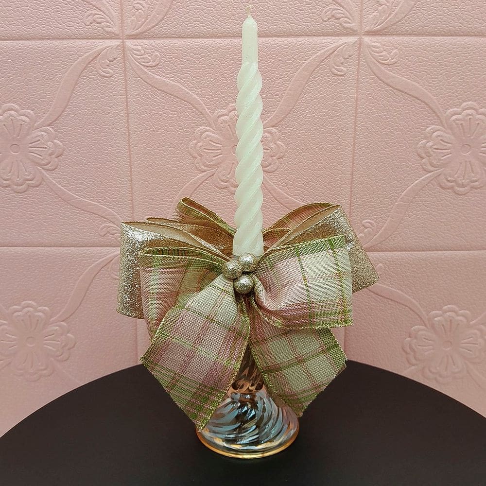 Castiçal Porta Vela Aparador Arranjo Centro Mesa Natal 35cm