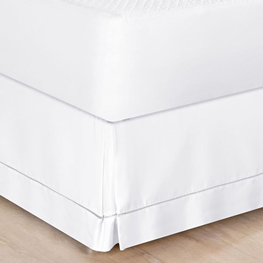 Saia Pra Cama King Size Algodao Em Ponto Palito Percal 180