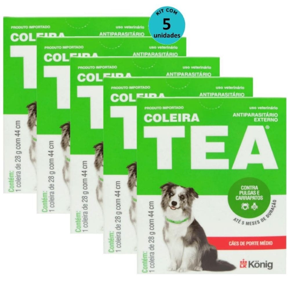 Kit Coleira Contra Pulgas E Carrapatos Tea 327 Cães Porte