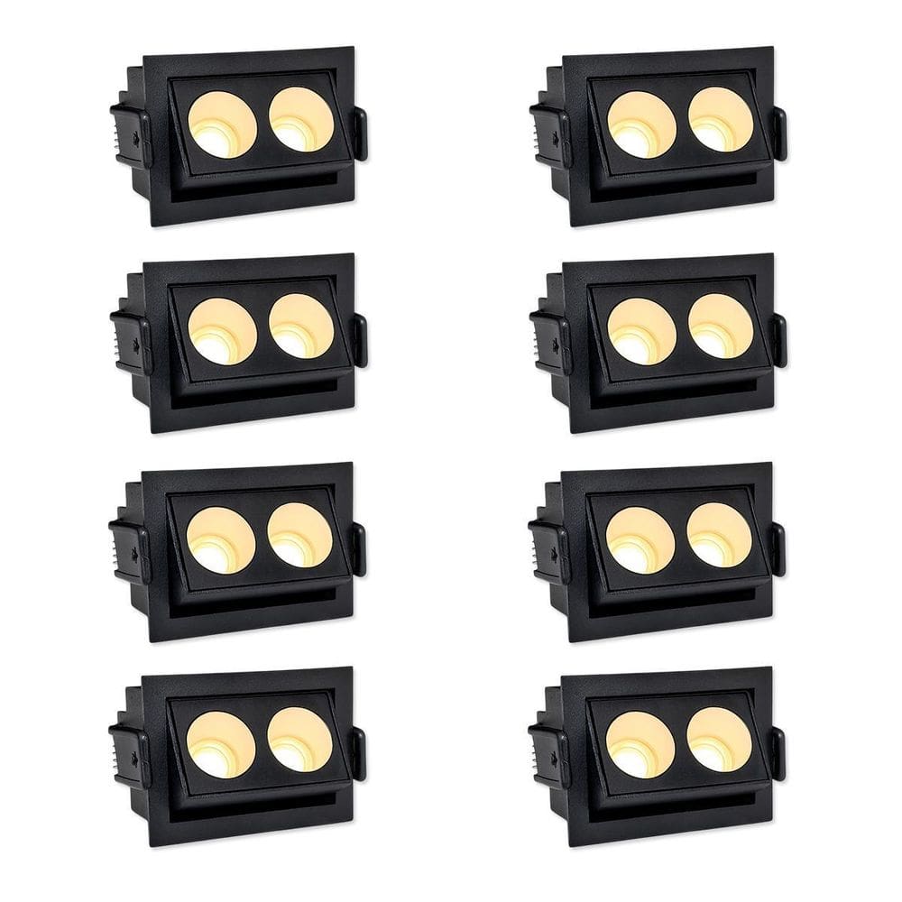 8 Spot Mini Downlight Duplo Led Embutir Direcionável Bet95