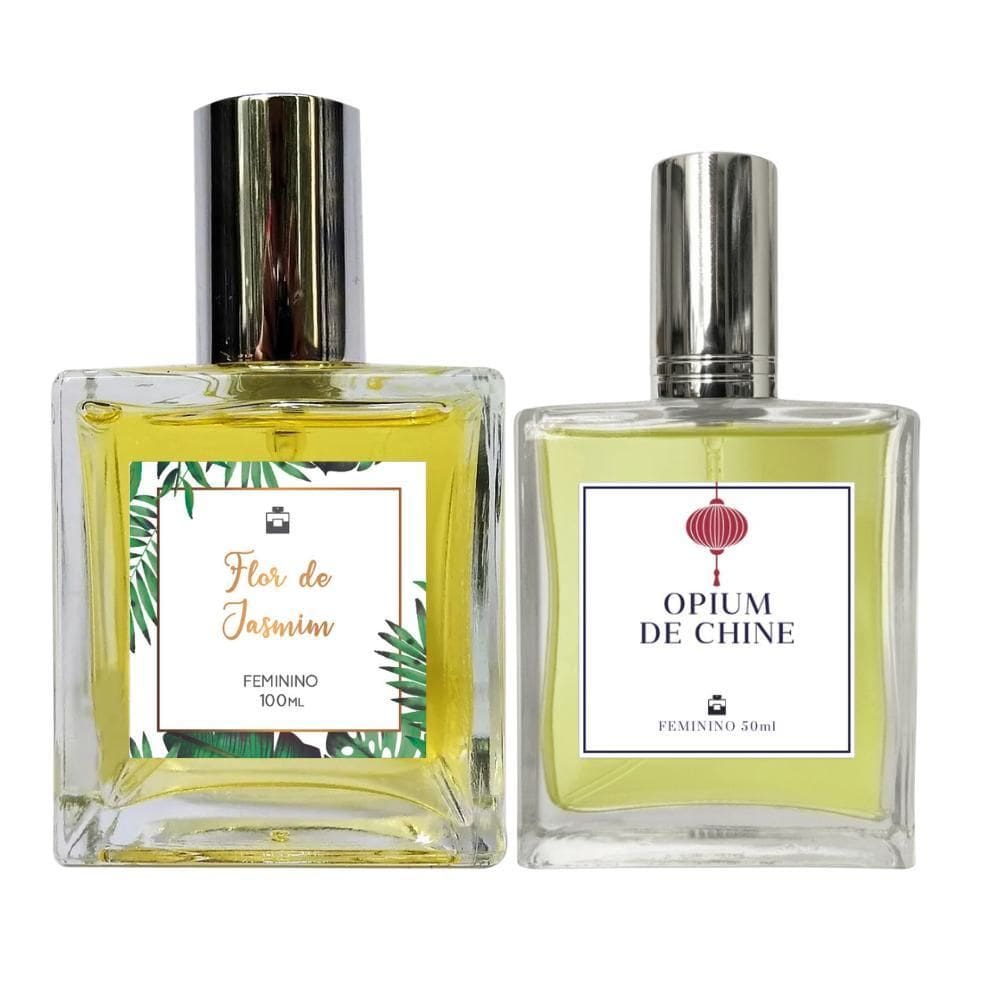 Kit Perfume Fem. Flor De Jasmim 100Ml + Opium De Chine 50Ml