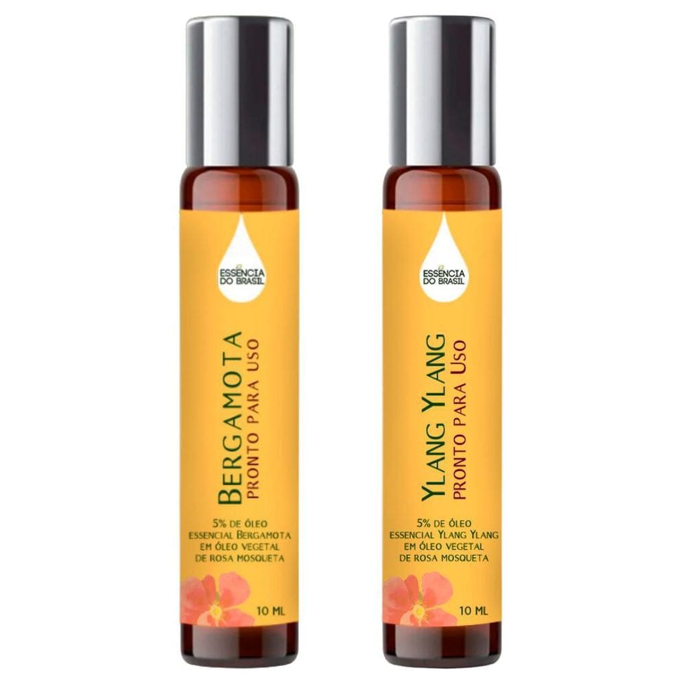 Óleos Essenciais Prontos Bergamota, Ylang Ylang Roll On 10Ml