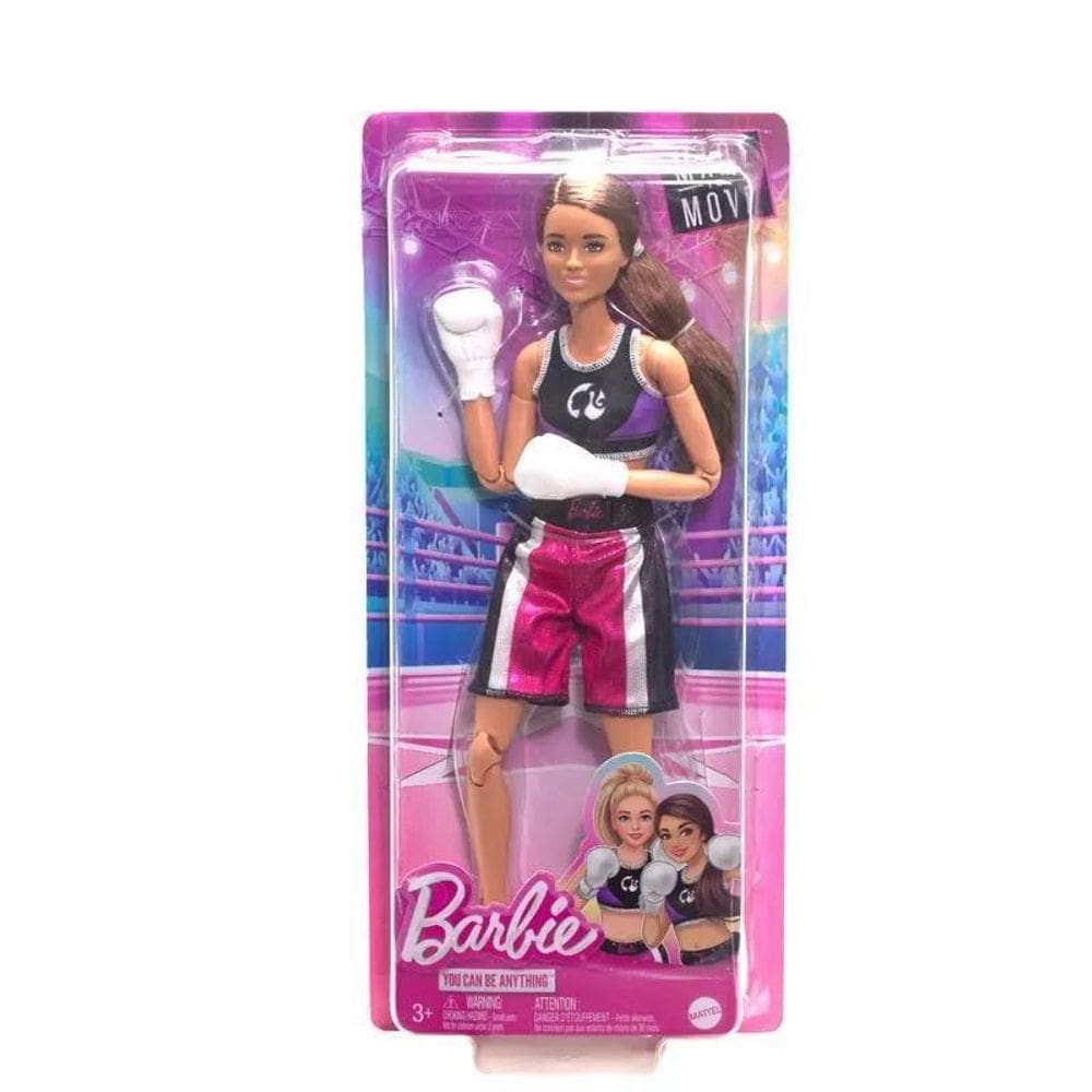 Boneca Barbie Profissões - Lutadora De Boxe - Mattel Hkt71