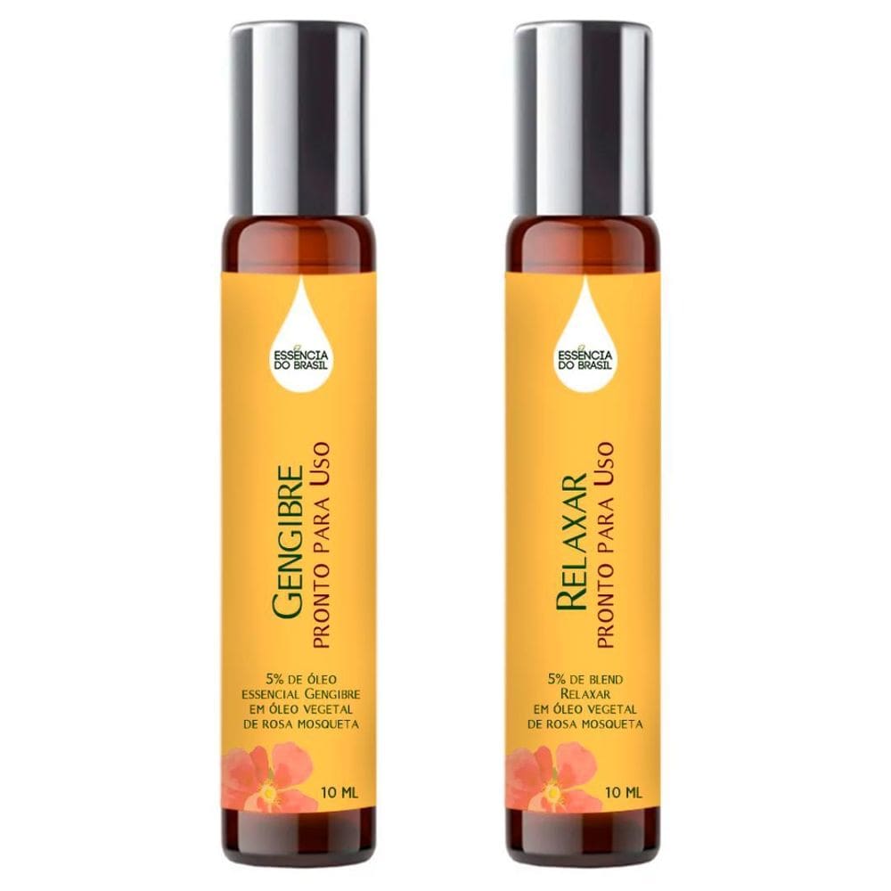 Óleos Essenciais Prontos Gengibre E Relaxar Roll On 10Ml