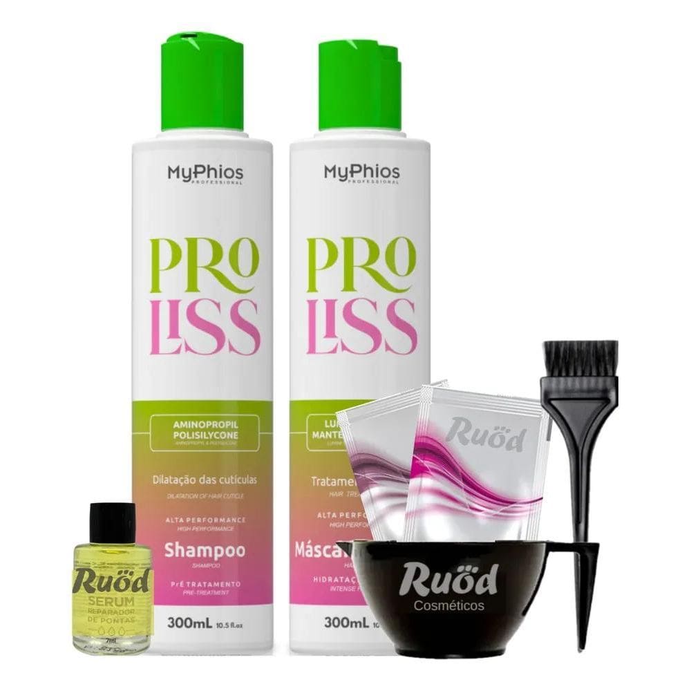 2X Kit Escova Progressiva Sem Formol Pro Liss Selagem Orgâni
