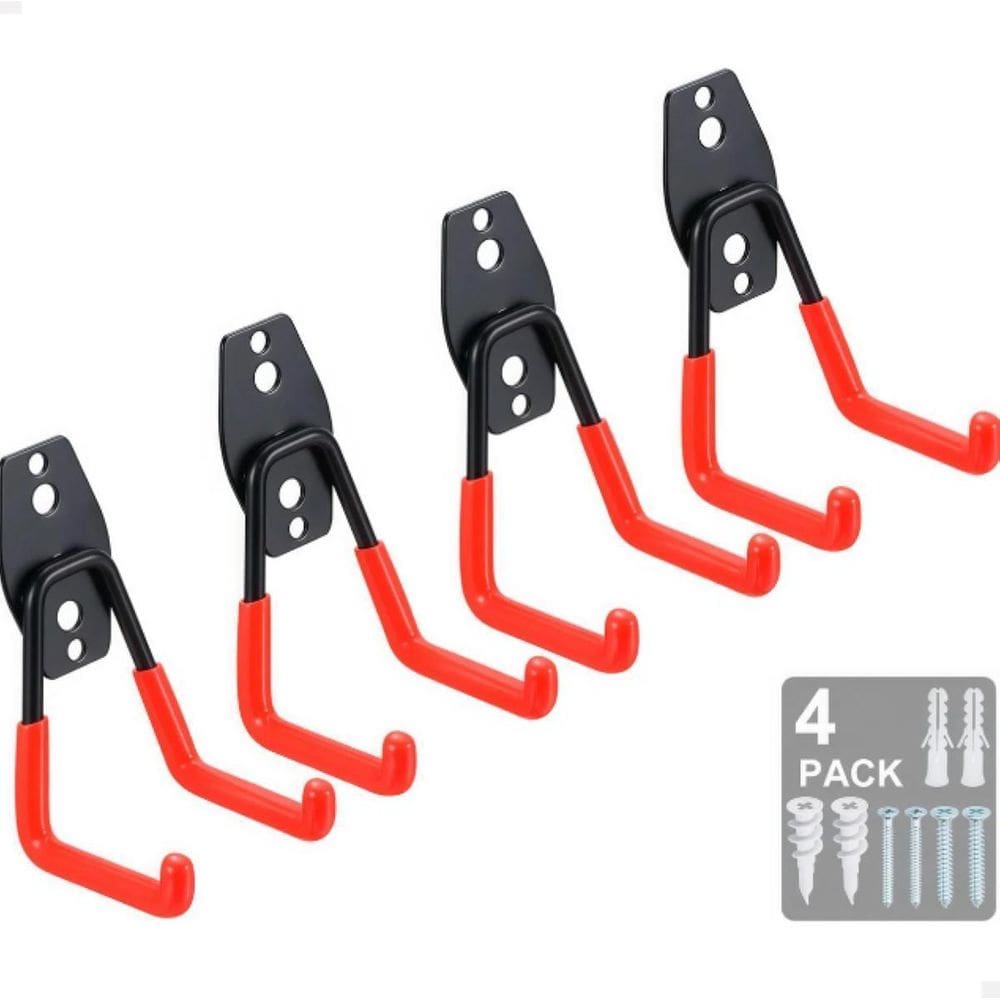 Kit 4 Suportes De Parede Gancho De Aço Reforçado