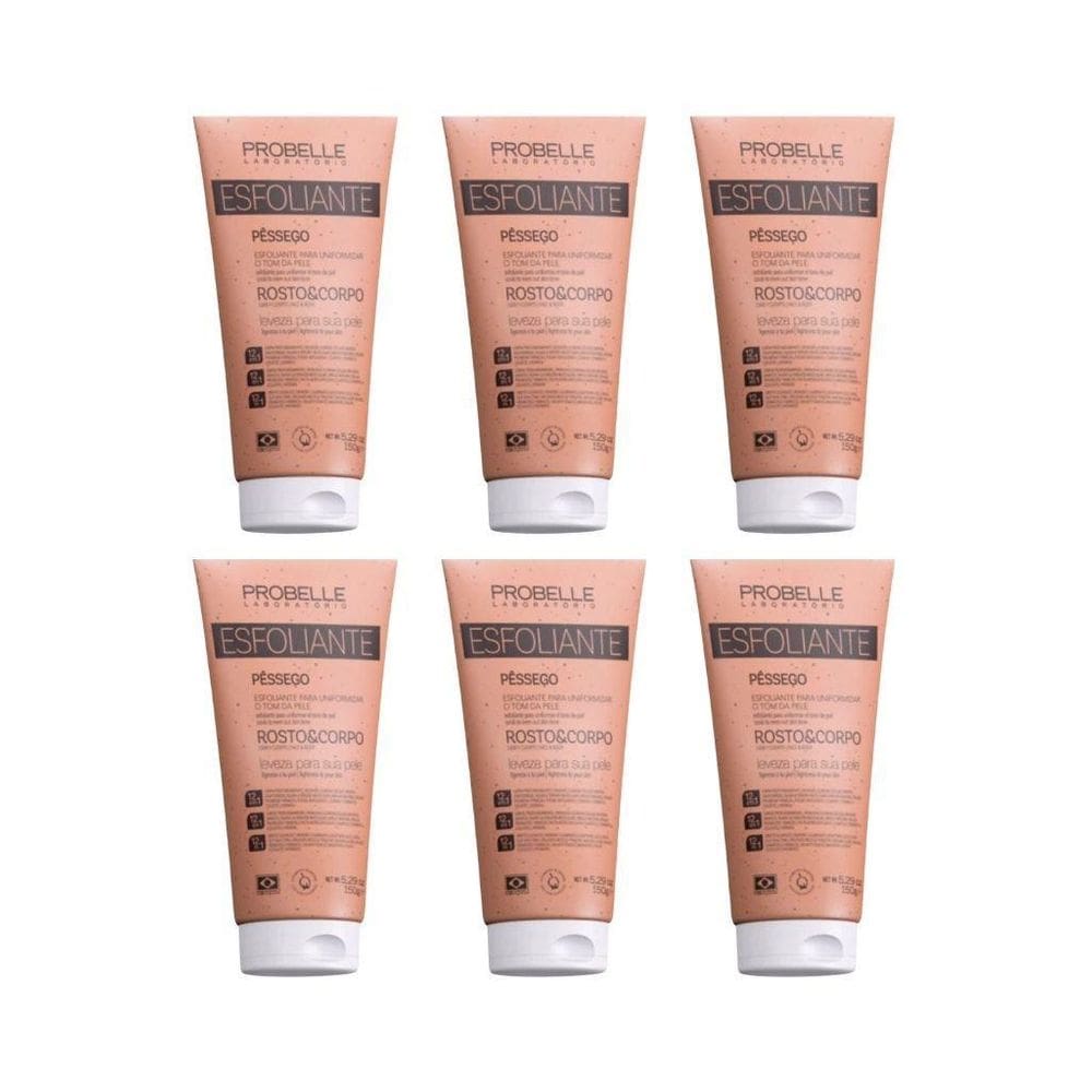 Esfoliante Probelle 150G Pessego - Kit Com 6Un