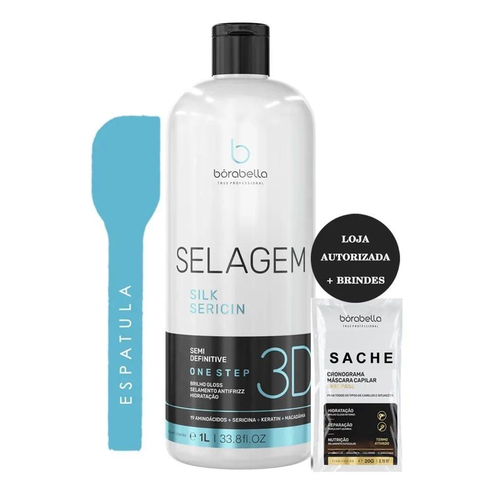 Selagem 3D Borabella 1L Creme Alisante Antifrizz