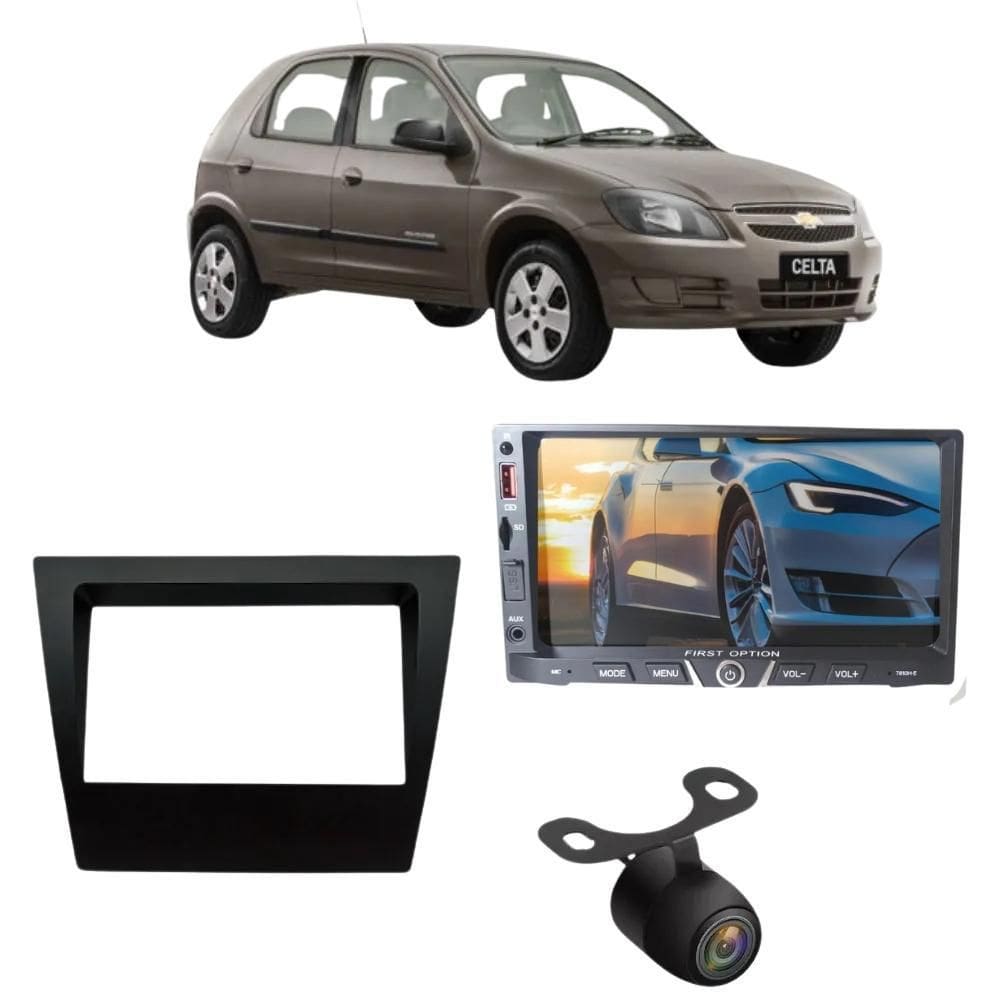 Kit Moldura 2 Din Fiamon Celta 2 Geração 2006 À 2015 +