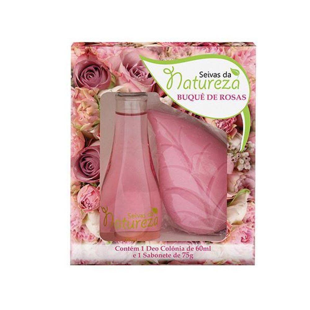 Kit Deo Colonias Bouque De Rosas 60Ml E Sab 75G Aromatica