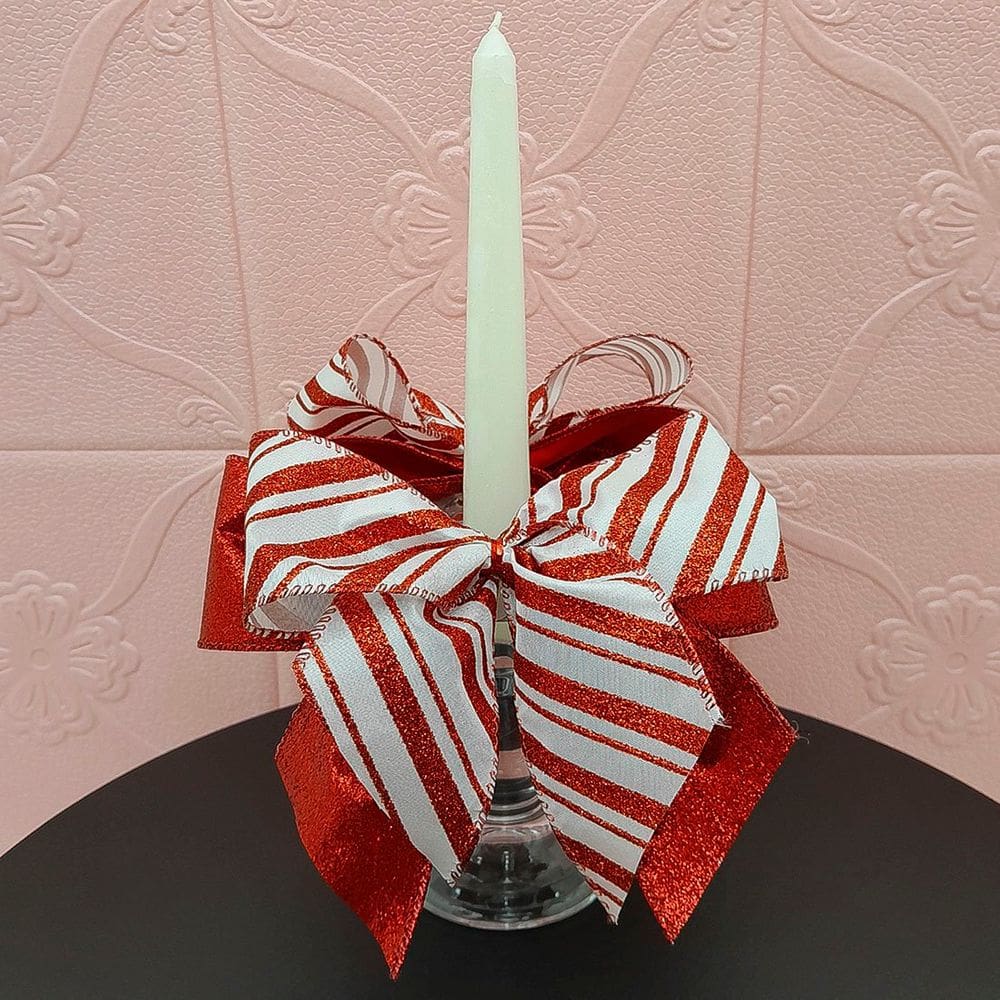 Castiçal Aparador Porta Vela Arranjo Centro Mesa Natal 30cm