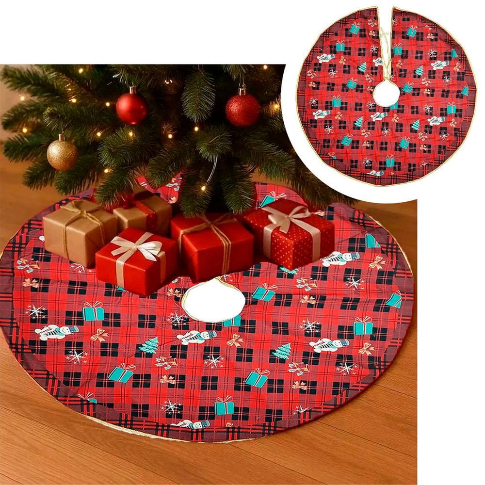 Saia Decoração Tapete Natal Para Base Árvore De Natal 78cm