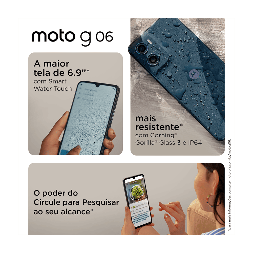 Celular Motorola Moto G06 128GB 4G